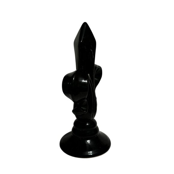 Black Fleur-De-Lis Decorative Figurine Sculpture - Picture 6 of 7